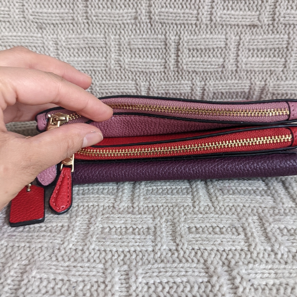 SOLD - Coach Small Triple Wristlet in Colorblock - EUC - Picture 12 of 15